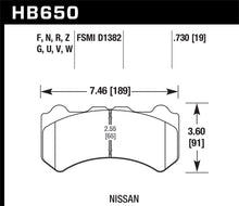 Cargar imagen en el visor de la galería, Hawk 09-11 Nissan GT-R Performance Ceramic Street Front Brake Pads