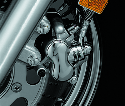Kuryakyn Metric Chrome Front Caliper Cover — Fits Kawasaki, Suzuki, Yamaha Motorcycles