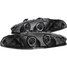 Cargar imagen en el visor de la galería, Faros delanteros con proyector ANZO 1997-1999 Mitsubishi Eclipse con Halo Black G2