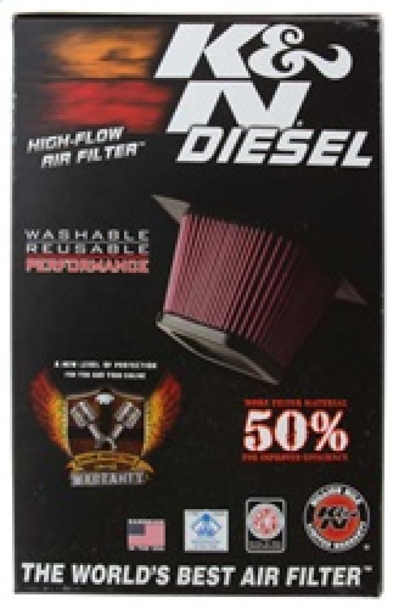 K&N E-0784 High-Flow Drop-In Air Filter — Fits 2007-2009 Dodge Ram 2500/3500 6.7L-L6 DSL