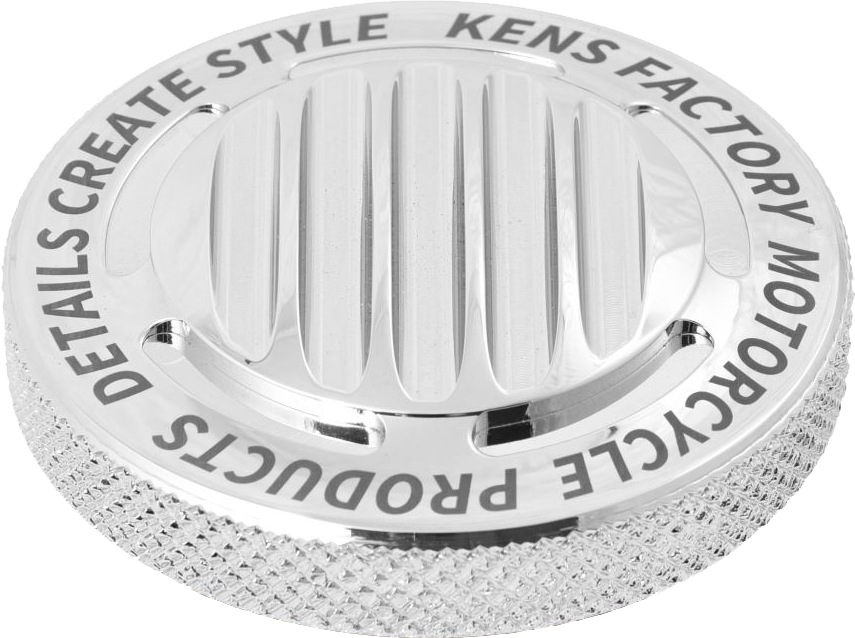 Kens Factory NL GAS CAP Finned Chrome Dummy CAP for M8 LH (KFC-06)