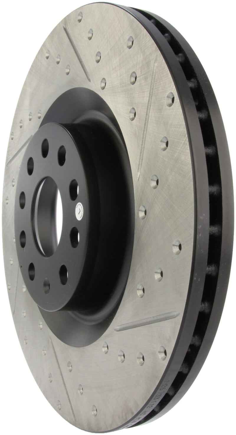 StopTech Slotted & Drilled Left Front Rotor — Fits 2009-2010 VW CC VR6, 2006-2008 VW Passat VR6