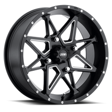 Cargar imagen en el visor de la galería, ITP Tornado 14X7 / 4x110 BP / 2+5 Offset Matte Black w/ Milled Accents Wheel