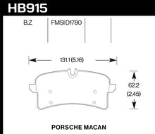 Cargar imagen en el visor de la galería, Hawk 16-18 Porsche Macan Performance Ceramic Street Rear Brake Pads