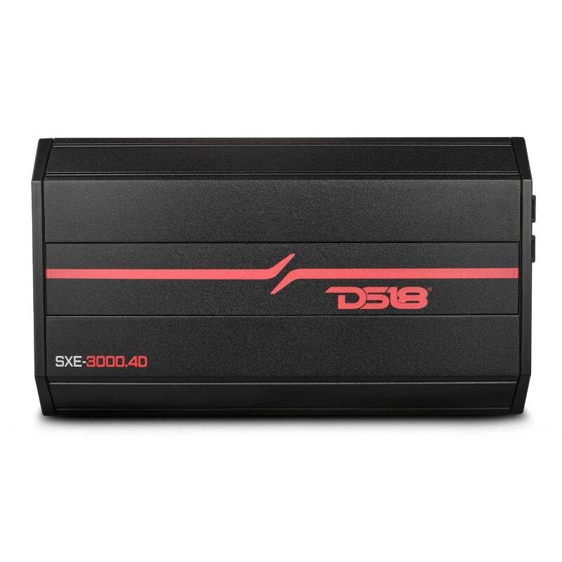 DS18 4-Channel SXE Amplifier Class D 2x 500/4ohm Bridge 4 x 320/2ohm 4 x 200/4ohm Watts RMS- Black (SXE-3000.4D/BK)
