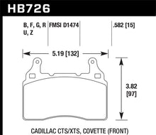 Cargar imagen en el visor de la galería, Hawk 2014 Chevrolet Corvette HPS 5.0 Front Brake Pads