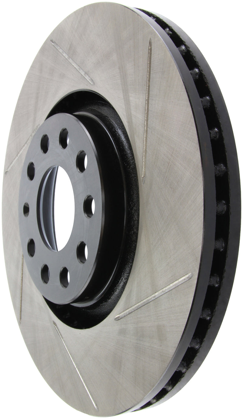 StopTech Power Slot Slotted Rotor - Left Front — Fits 01-09 Audi A4/A4Q, 03-09 A4 Cab, 98-04 A6/A6Q, 00-02 S4, 01-05 Allroad