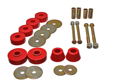 Energy Suspension Hyper-Flex Polyurethane Body Mount Kit — Fits 1963-1966 Chevrolet C10 Pickup