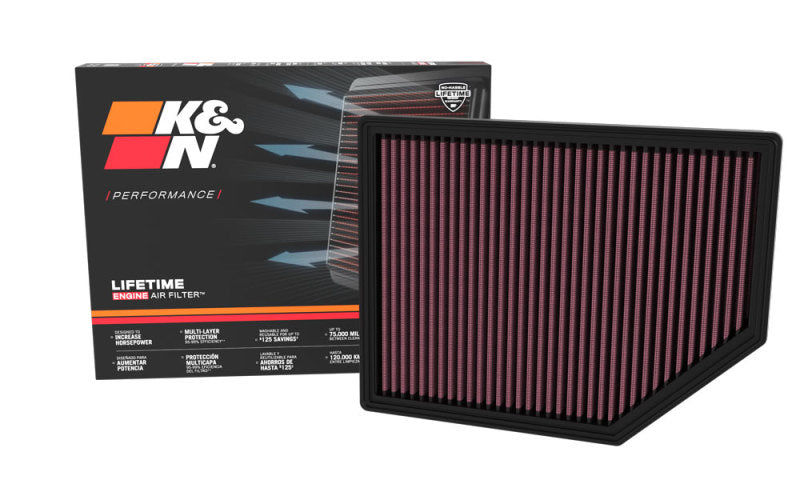 K&N 33-5132 Replacement Air Filter — Fits 2022-2024 Ford Bronco Raptor & 2024 Ranger Raptor