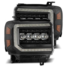 Cargar imagen en el visor de la galería, AlphaRex 14-18 GMC Sierra NOVA LED Proj Headlights Plank Style Black w/Activ Light/Seq Signal/DRL