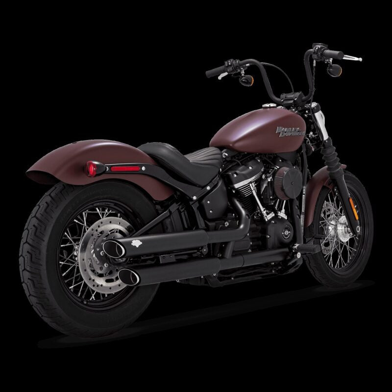 Vance & Hines 18-24 Harley Davidson Softail Models Twin Slash Slip-ons - Black