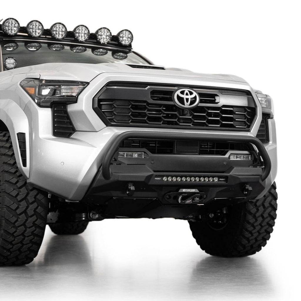 ADD 2024+ Toyota Tacoma Stealth Center Mount Winch Front Bumper w/ Top Hoop