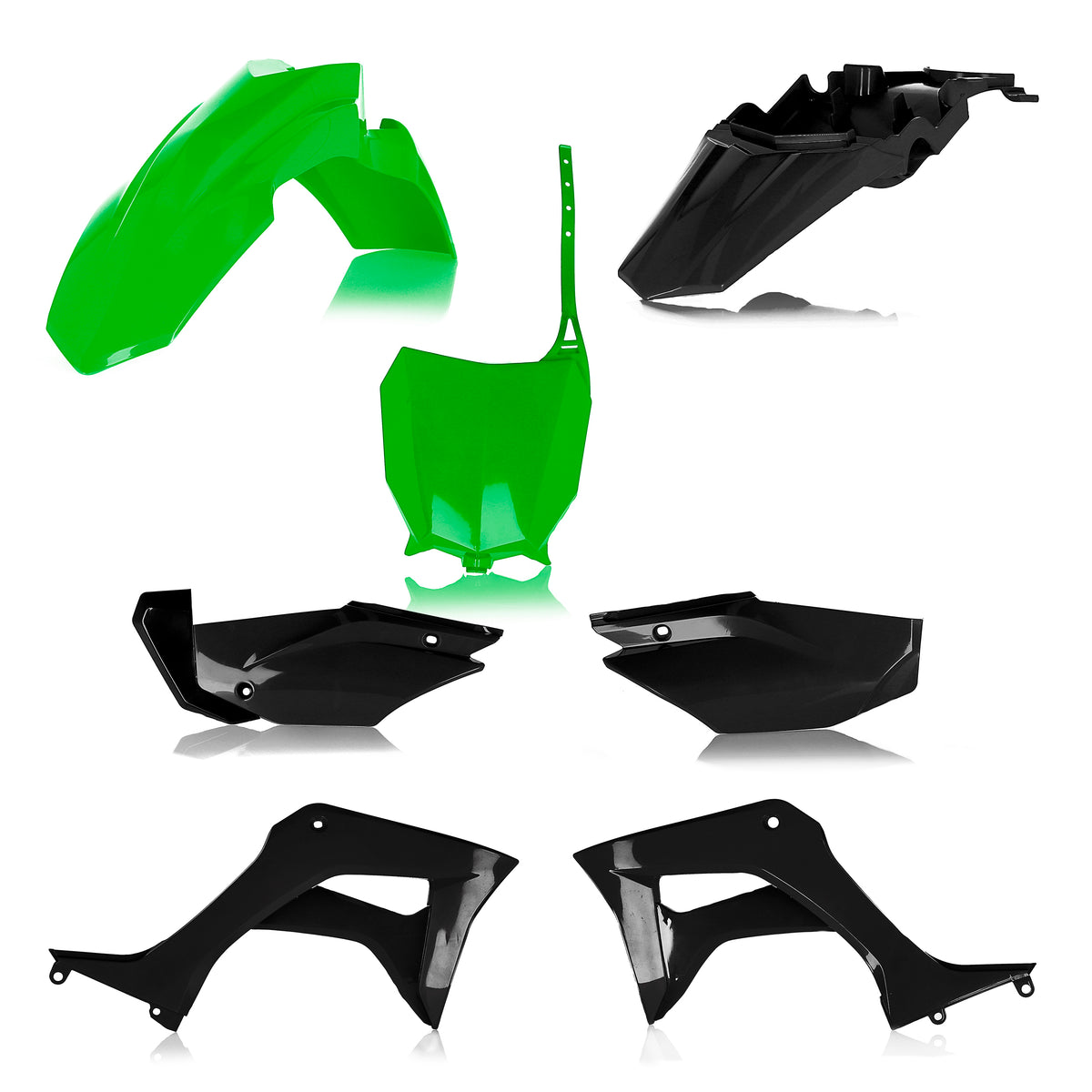 Acerbis Full Plastic KIT HON Green/Black (2861931089)