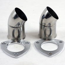 Cargar imagen en el visor de la galería, Granatelli 3.0in 304SS Turn Down w/3-Bolt Flange &amp; Gaskets (Pair)