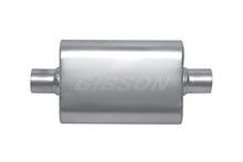 Cargar imagen en el visor de la galería, Gibson MWA Superflow Center/Center Oval Muffler - 4x9x14in/3in Inlet/3in Outlet - Stainless