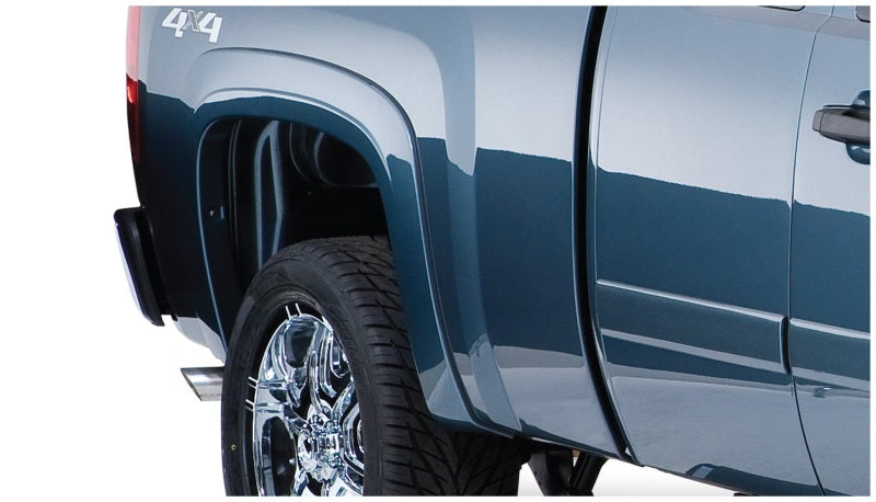 Guardabarros estilo OE de Bushwacker para Chevy Silverado 1500 Fleetside 07-13, 2 piezas, caja de 78,7/97,6 pulgadas, color negro