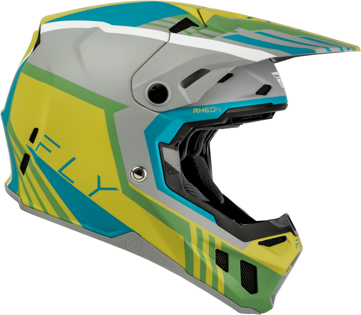 Fly Racing Formula CC Strike Helmet Matte Grey/Green/Teal XL (73-4365X)
