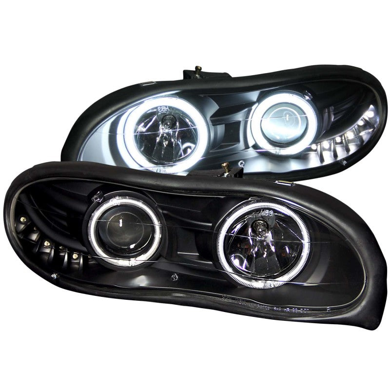 Faros delanteros con proyector ANZO 1998-2002 Chevrolet Camaro con Halo negro