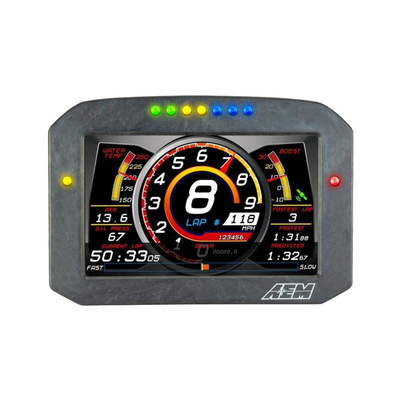 AEM CD-7G Carbon Flush Digital Dash Display w/ Internal 20Hz GPS