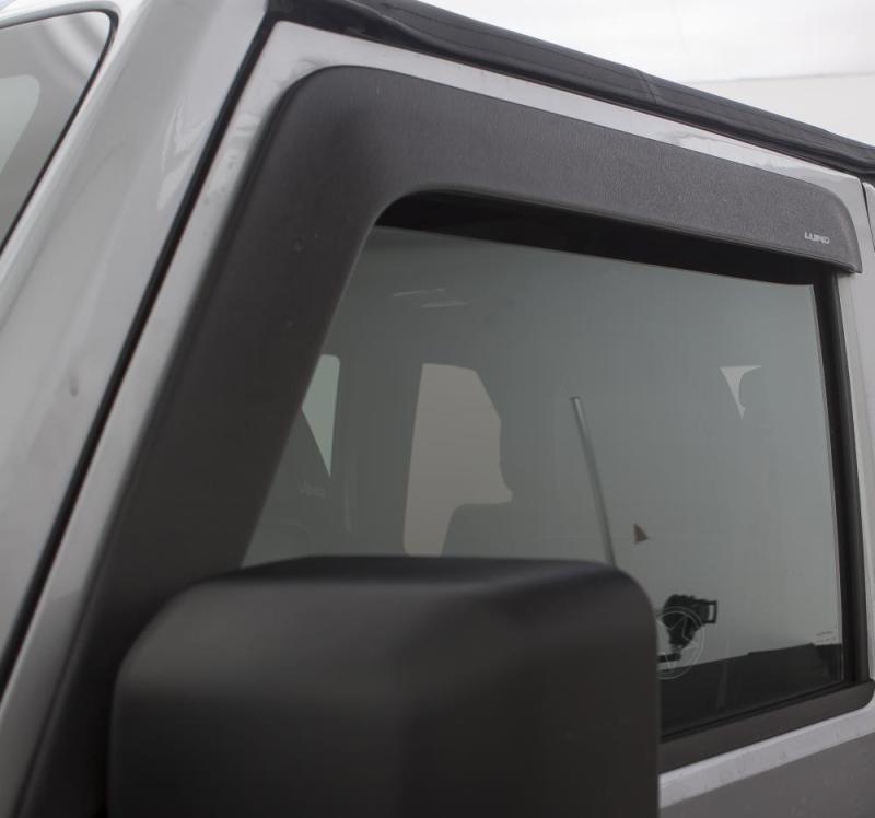 Deflectores de ventana de perfil bajo Ventvisor AVS 07-18 Jeep Wrangler (solo 2 puertas), 2 piezas, negro mate