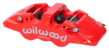 Cargar imagen en el visor de la galería, Wilwood Caliper-Forged Dynalite w/Dust Seal-Red 4.04in Pistons 1.25 Disc