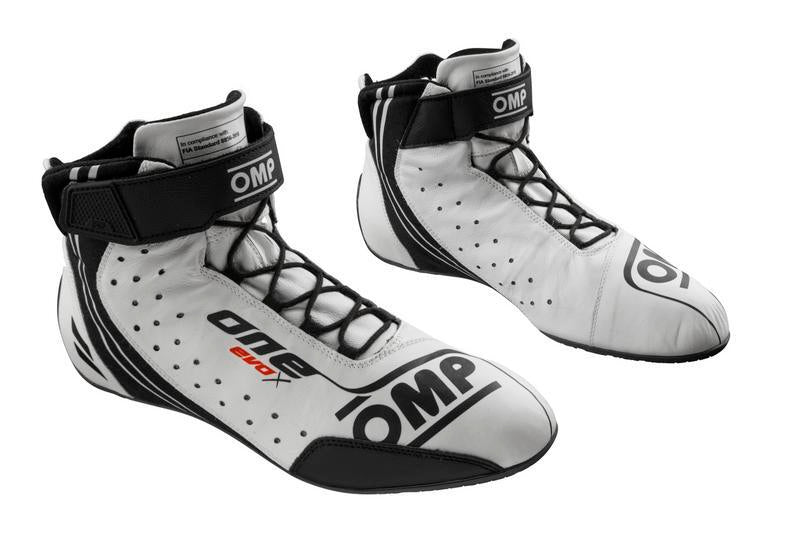 OMP ONE EVO X SHOES MY2024 FIA 8856-2018 NAVY BLUE / CYAN SIZE 45