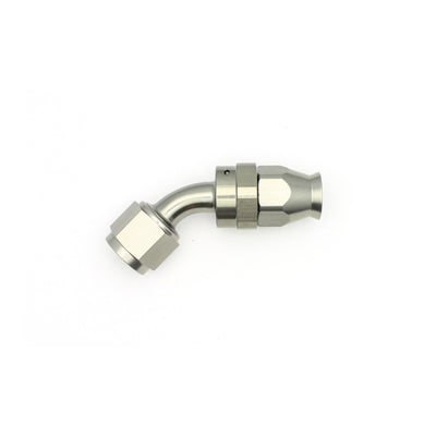 DeatschWerks 8AN Female Swivel 45-Degree Hose End PTFE — Universal Fuel Systems