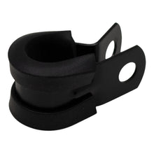 Cargar imagen en el visor de la galería, DeatschWerks Rubber Cushioned P-Clamp for 6AN Hose - 9.5mm Clamp Id - Anodized Matte Black