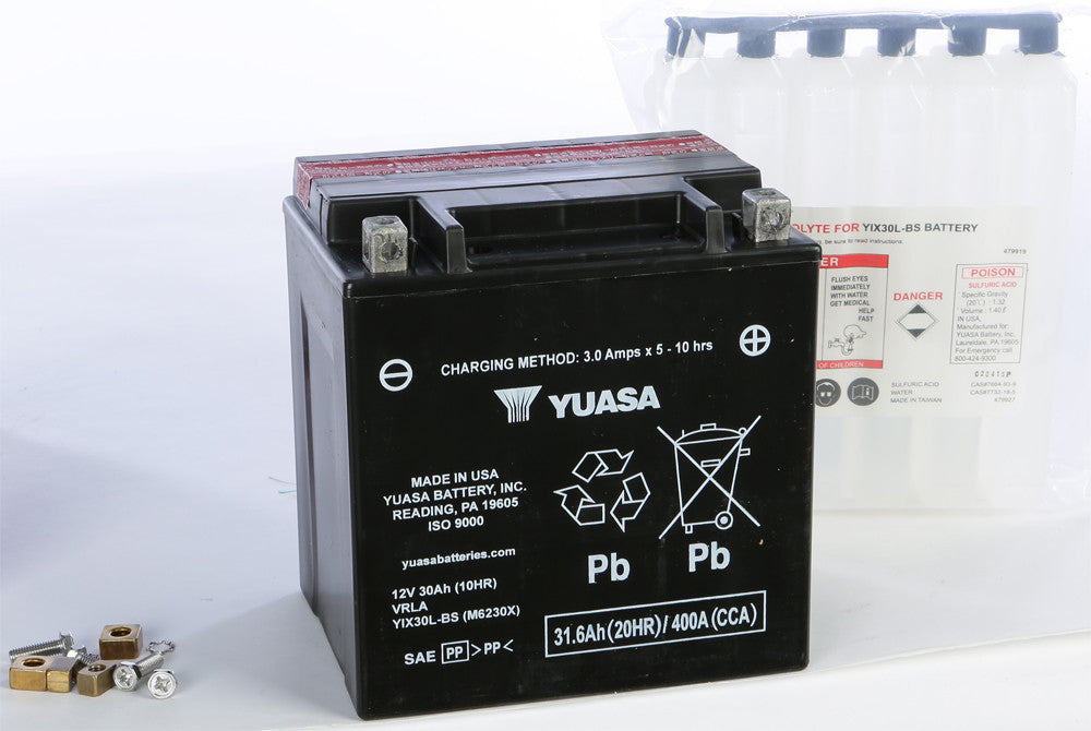 Yuasa Battery YIX30L-PW Maintenance Free (YUAM7230LPW)