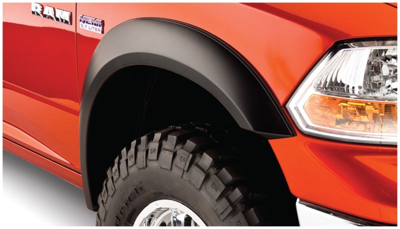 Guardabarros estilo Bushwacker 10-18 Ram 1500 Fleetside Extend-A-Fender, 4 piezas, caja de 67,4/76,3/96,3 pulgadas, color negro