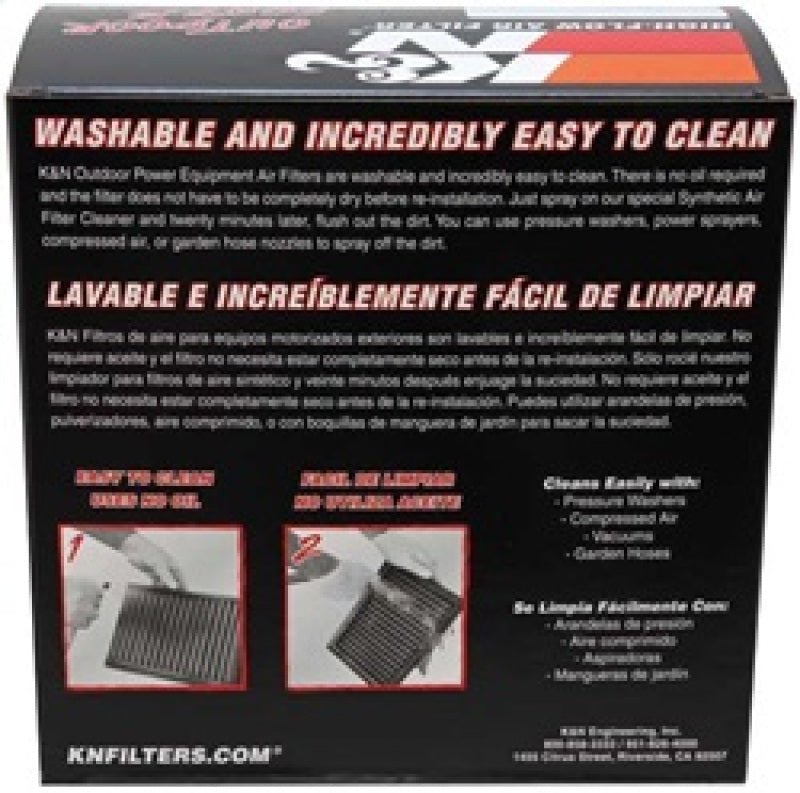 K&N NE-4552 Industrial Air Filter 1.875in ID x 3.5in OD x 7.125in H — Fits Kubota, John Deere, Bobcat