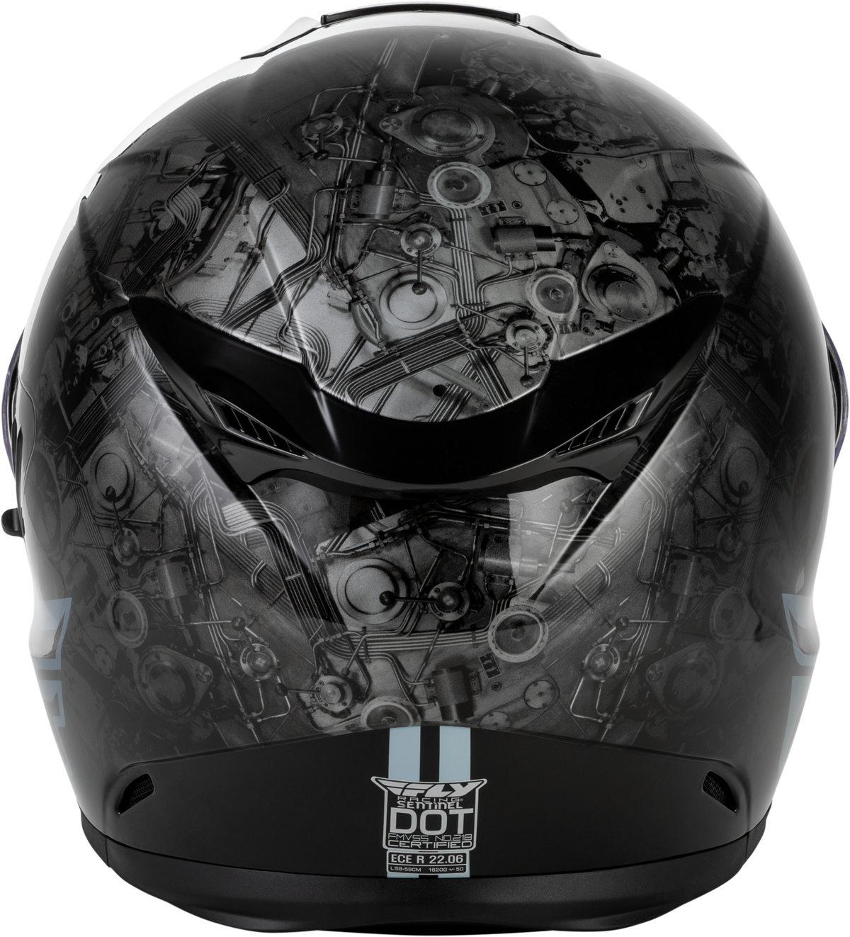 Fly Racing Sentinel Mech Helmet Black/Grey/RED 2X (73-84312X)