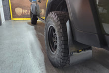 Load image into Gallery viewer, Rally Armor 19-23 Jeep JT Gladiator Mojave/Rubicon Black Mud Flap w/ Metallic Black Logo