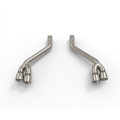 Kooks 3in Axle-Back Muffler Delete Exhaust System w/ Polished Quad Tips — Fits 2016-2024 Chevy Camaro SS