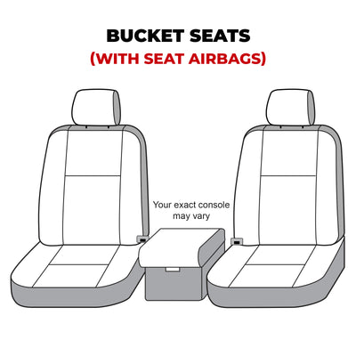 Covercraft Polycotton SeatSaver Custom Front Seat Covers - Charcoal — Fits 2019-2024 Dodge Ram 2500/3500