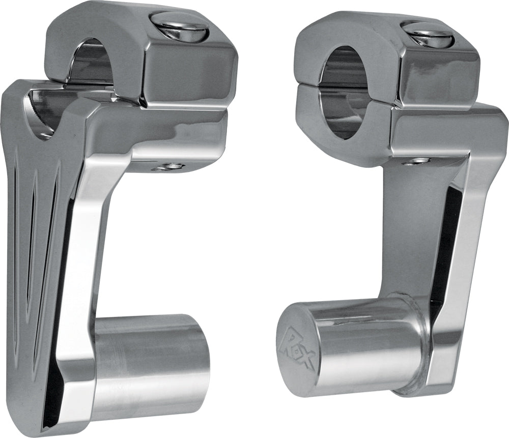 ROX Pivoting Handlebar Riser Chrome 2" Rise (4R-P2CC02)