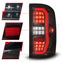 Cargar imagen en el visor de la galería, ANZO 14-18 GMC Sierra 1500 Full LED Taillights Black Housing Smoke Lens (w/C Light Bars)