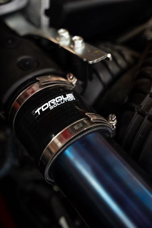 Torque Solution Titanium Top Mount Charge Pipe - Burnt Blue — Fits 2022+ Subaru WRX, 2019-2023 Subaru Ascent