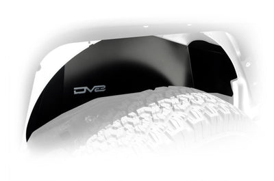 DV8 Offroad Aluminum Rear Inner Fender Black — Fits 2007-2018 Jeep Wrangler JK