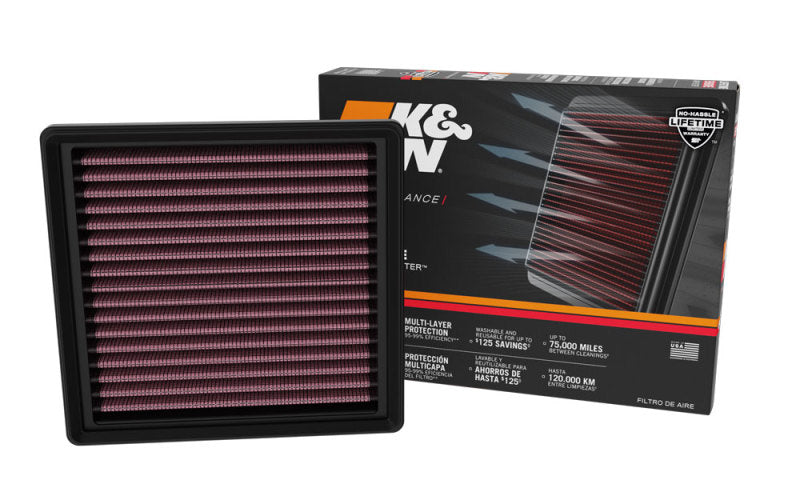 K&N 33-5133 Replacement Air Filter — Fits 2018-2024 Lexus LC500, 2018-2023 LS500