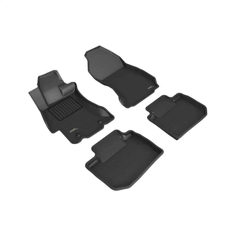 3D MAXpider Kagu Black Floor Mats for 2012-2017 Subaru Impreza/XV Crosstrek