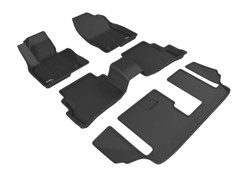 3D MAXpider 2016-2019 Mazda CX-9 Kagu 1st & 2nd & 3rd Row Floormats - Black