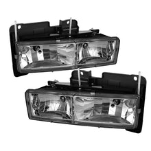 Cargar imagen en el visor de la galería, Xtune Chevy Suburban 88-98 Crystal Headlights Chrome HD-JH-CCK88-C