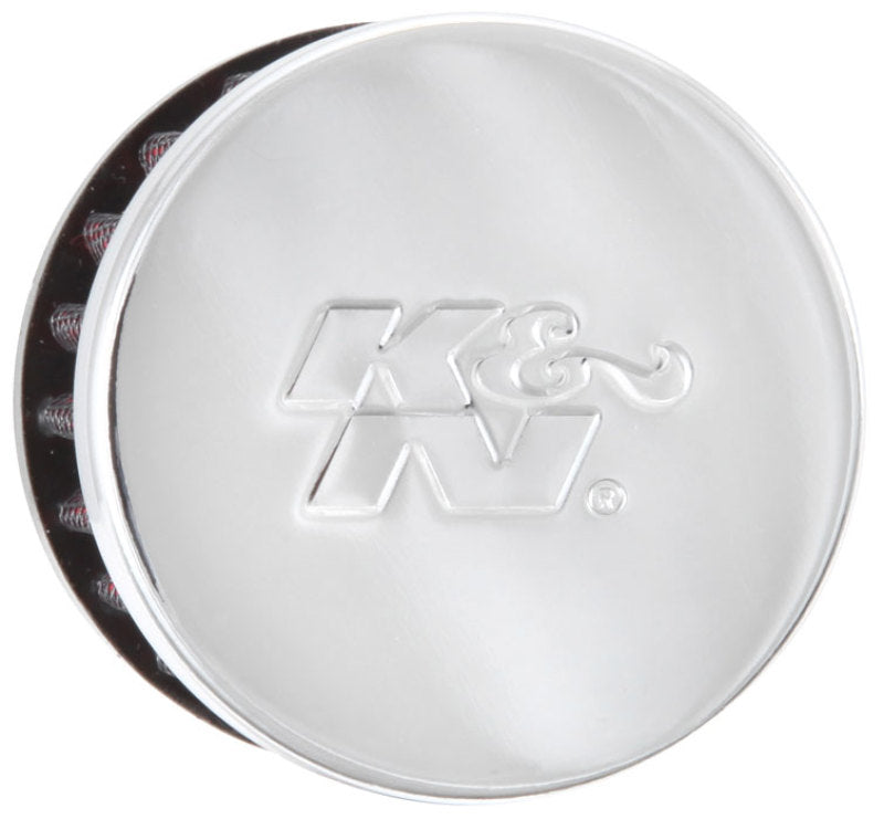 K&N 62-1370 Crankcase Vent Filter - 1in Flange ID Rubber Base Clamp-On