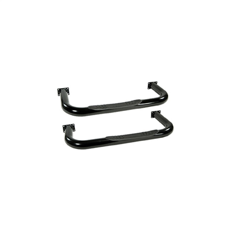 Rugged Ridge 3in Round Tube Side Steps Black 76-83 CJ5