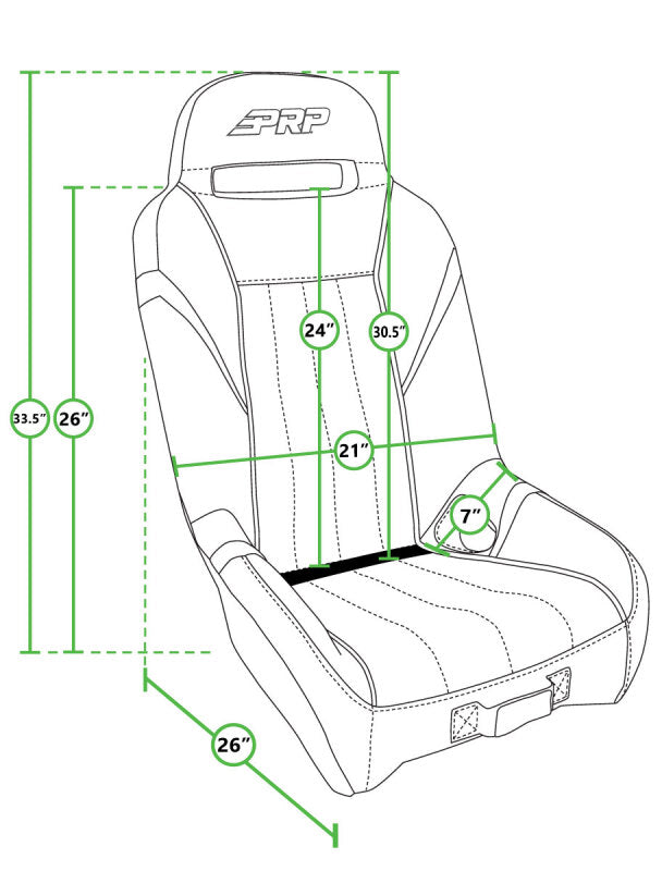 PRP Can-Am Maverick X3 GT/S.E. Suspension Seats Kit (Pair) - Black