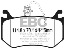 Cargar imagen en el visor de la galería, EBC 2016+ Alfa Romeo Giulia 2.9L Twin Turbo Yellowstuff Rear Brake Pads