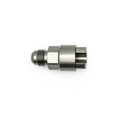 DeatschWerks 6AN Male to 5/16in Female EFI Quick Connect Adapter — Universal Fuel System Upgrade