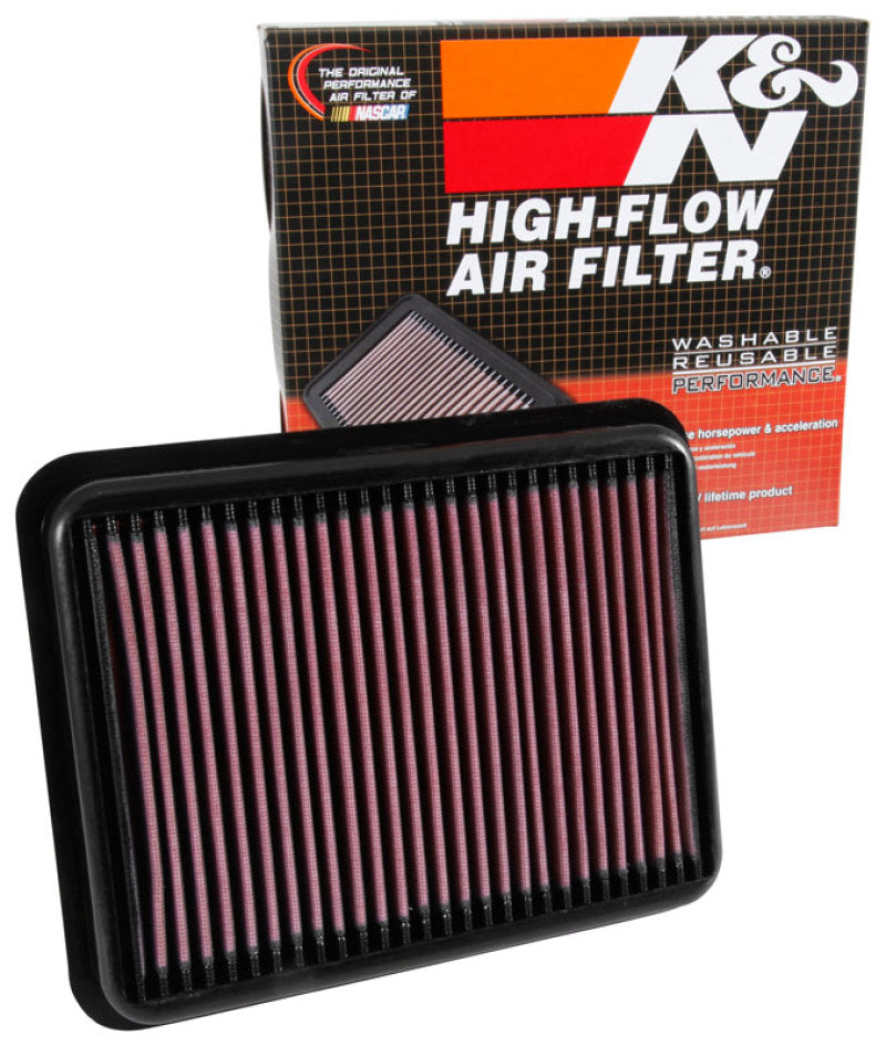 K&N 33-3062 High-Flow Drop-In Air Filter — Fits 2015-2017 Toyota Land Cruiser 2.8L L4