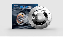 Cargar imagen en el visor de la galería, SHW 14-20 Audi R8 5.2L (Excl Ceramic Brake) Rear Drill-Dimp Lightweight Wavy Brake Rotor(4S0615601B)